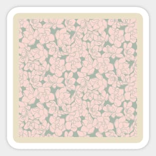 Blush and Sage Magnolias Sticker